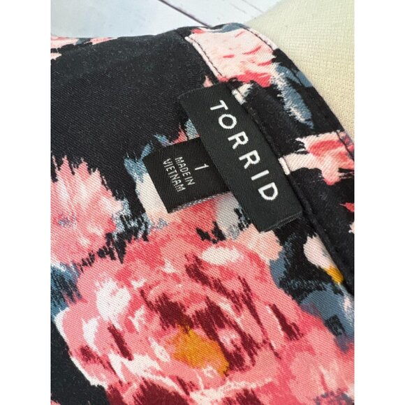 Torrid Mini Challis Floral Print High Low Plus Size 1X Shirt Dress 16749679 - Picture 3 of 13